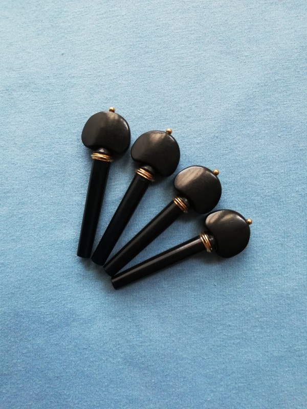 Chei Vioara Abanos model Hill cu ornament auriu