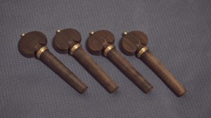 Cuie Vioara Palisandru Model Heart cu ornament Auriu